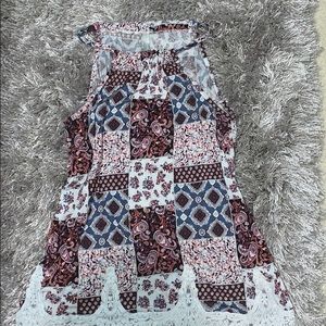 Sleeveless Patterned Top